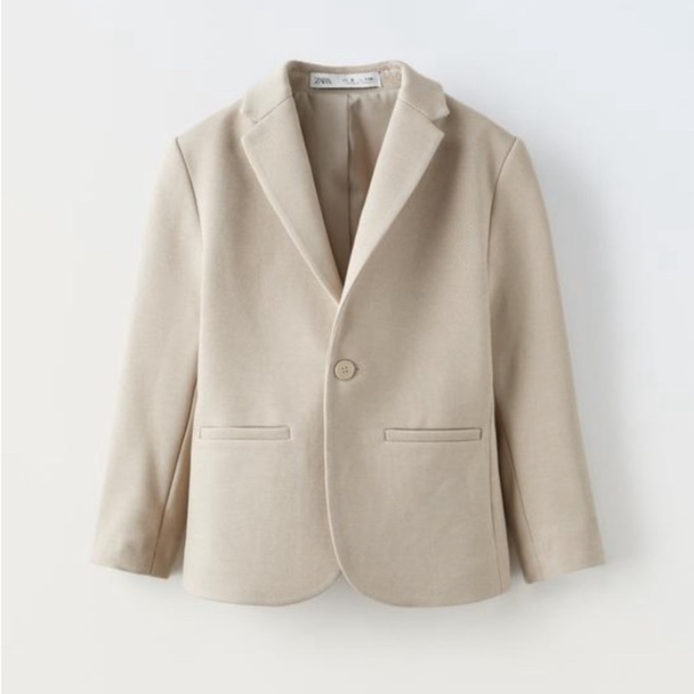 Zara Kids Cream Blazer Set